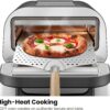 CHEFMAN Indoor Pizza Oven - Makes 12 Inch Pizzas in Minutes, Heats up to 800°F - Countertop Electric Pizza Maker with 5 Touchscreen Presets, Pizza Stone and Peel Included - Stainless Black