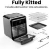 Chefman 12-Quart 6-in-1 Air Fryer Oven with Digital Timer, Touchscreen, and 12 Presets - Family Size Countertop Convection Oven, Dishwasher-Safe Parts