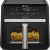 Chefman Air Fryer TurboFry 9-Qt, 6-in-1 High-Powered 450°F Cooking for Crispier French Fries, Chicken, and Onion Rings, XL Windowed Basket, Air Fry, Bake, Broil, Reheat, Dehydrate, Defrost – Black