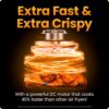 Chefman Air Fryer TurboFry 9-Qt, 6-in-1 High-Powered 450°F Cooking for Crispier French Fries, Chicken, and Onion Rings, XL Windowed Basket, Air Fry, Bake, Broil, Reheat, Dehydrate, Defrost – Black