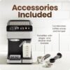 Chefman CaféMaster Pro Espresso Machine, Brew Single or Double Shots, Coffee Maker with Built-In Milk Frother for Cappuccino & Latte, XL 1.8 Liter Removable Water Reservoir - Stainless Steel