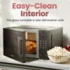 Chefman Countertop Microwave Oven 1.1 Cu. Ft., 1000 Watts with 10 Power Levels, 6 Cooking Presets with One-Touch Express Cook, Eco Mode, Child Safety Lock, & Mute Button - Black