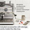 Chefman Crema Supreme 15 Bar Espresso Machine with Milk Frother, Barista Steam Wand, Stainless Steel