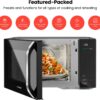 Chefman MicroCrisp Countertop Digital Microwave Oven, Unique "Cook & Crisp" Power Combo, 1.0 Cu Ft, Dual-Cook 1000W Microwave + 1500W Crisper, 6 Touch Presets, Digital Display, Stainless Steel Handle