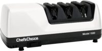 Chef’s Choice 0115200 Professional Electric Knife Sharpeners for 15- and 20-Degree Straight-Edge, 3-Stage, White
