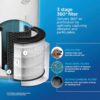Clorox HEPA Air Purifiers for Home, True HEPA Filter, Medium Rooms Up to 1,000 Sq Ft, Removes 99.9% of Mold, Viruses, Wildfire Smoke, Allergens, Pet Allergies, Dust, AUTO Mode, Whisper Quiet, White