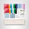 Cricut Explore 4 - Smart Cutting Machine (Seashell) | Engagement Plus Bundle - Includes EasyPress 3 Heat Press (9x9) + Mat, Tote Bag, Material Samplers, Machine Mat, Pens, Tools, & 25 Digital Images