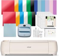 Cricut Explore 4 - Smart Cutting Machine (Seashell) Engagement Bundle - Includes Smart Vinyl, Cardstock, Transfer Tape, Iron On HTV, Mat, Pens, Tool Kit, & 25 Images in Design Space App26