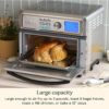 Cuisinart TOA-65 Air Fryer Toaster Oven, Digital Display, 1800 Watt Air Fryer Toaster Oven Combo, ,Silver