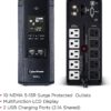 CyberPower BRG1000AVRLCD Intelligent LCD UPS System, 1000VA/600W, 10 Outlets, AVR, Mini-Tower, 5-Year Warranty