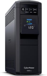 CyberPower CP1350PFCLCD PFC Sinewave UPS Battery Backup and Surge Protector, 1350VA/880W, 12 Outlets, AVR, Mini-Tower; UL Certified