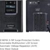 CyberPower PR1000LCD Smart App Sinewave UPS System, 1000VA/1000W, 8 Outlets, AVR, Mini-Tower