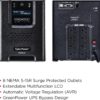 CyberPower PR1500LCD Smart App Sinewave UPS System, 1500VA/1500W, 8 Outlets, AVR, Mini-Tower