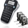 DYMO LabelManager 160 Portable Label Maker Bundle, Easy-to-Use, One-Touch Smart Keys, QWERTY Keyboard, Large Display, For Home & Office Organization, Includes 3 D1 label cassettes