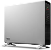 DeLonghi Convection Panel Heater, Full Room Quiet 1500W, portable electric heater is freestanding/easily wall mounted. Energy Saving, quick heat distribution, timer, white, HCX9115E