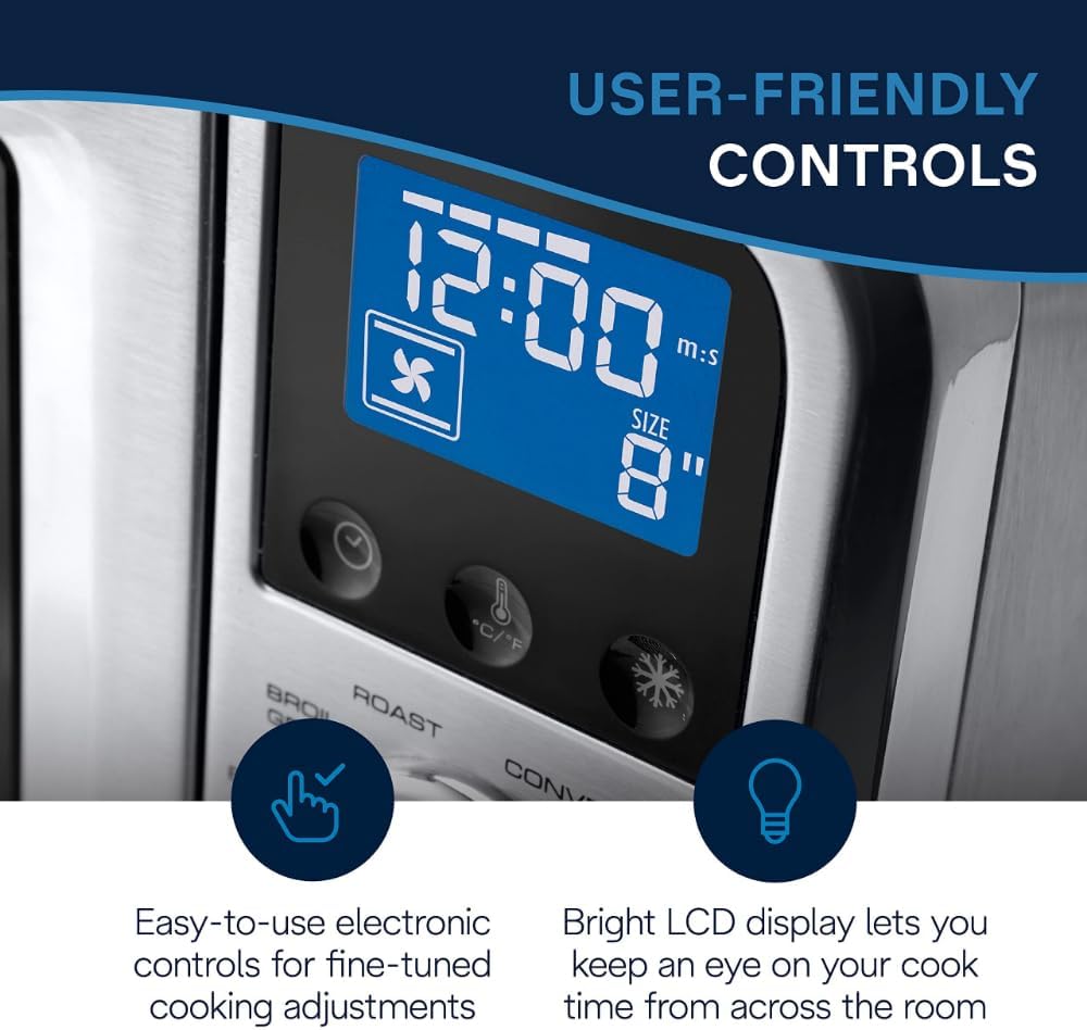 De'Longhi EO141164M Digital Air Fry Convection Toaster Oven 14L Stainless Steel, Air Fry Oven, 9-in-1 6 De'Longhi EO141164M Digital Air Fry Convection Toaster Oven 14L Stainless Steel, Air Fry Oven, 9-in-1