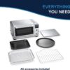 De'Longhi EO241264M 10-in-1 Digital Air Fryer, 24L, True Convection Toaster Oven with Internal Light, Stainless Steel
