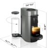 De'Longhi Nespresso Vertuo Plus Coffee and Espresso Maker by De'Longhi, Grey with Aeroccino Milk Frother