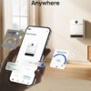 Dreo Smart Wall Heater, IP24 Electric Space Heater with ALCI Plug for Indoor Use, 30° Oscillation, Adjustable Thermostat, Remote Control, Works with Alexa, 24H Timer, Easy-mounted Heater for Bathroom