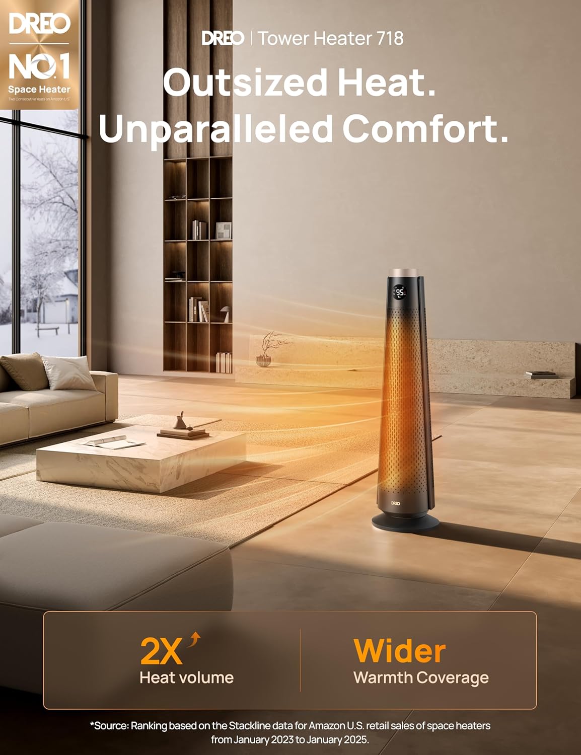 Dreo Space Heater Indoor, 30 Electric Heaters with Remote, 120° Oscillation, Adjustable Thermostat, 5 Heat & 3 Fan levels, 8 Safety Protections, 25dB Quiet, 1-12H Timer, Large Room Bedroom, Gold1 Dreo Space Heater Indoor, 30" Electric Heaters with Remote, 120° Oscillation, Adjustable Thermostat, 5 Heat & 3 Fan levels, 8 Safety Protections, 25dB Quiet, 1-12H Timer, Large Room Bedroom, Gold