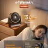 Dreo Whole Room Heater 714, 60° Vertical & 90° Horizontal 3D Oscillating Heating, 12 ft/s Long-Range Circulator, 3 Heat & 3 Fan Settings, Space Heaters for Indoor Use, Bedroom, Office, Black