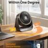 Dreo Whole Room Heater 714, 60° Vertical & 90° Horizontal 3D Oscillating Heating, 12 ft/s Long-Range Circulator, 3 Heat & 3 Fan Settings, Space Heaters for Indoor Use, Bedroom, Office, Black
