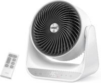 Dreo Whole Room Heater 714, 60° Vertical & 90° Horizontal 3D Oscillating Heating, 12 ft/s Long-Range Circulator, 3 Heat & 3 Fan Settings, Space Heaters for Indoor Use, Bedroom, Office, White