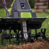 Earthwise Power Tools by ALM TC70018EW 14-Amp 18-Inch Electric Garden Tiller Cultivator, Fixed Tines, Black