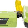 Earthwise Power Tools by ALM TC70040EW 11-Inch 40-Volt Lithium-Ion Cordless Electric Tiller/Cultivator, 4Ah Battery & Charger Included, Green