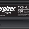Energizer TX24HL AGM Motorcycle and ATV 12V Battery, 350 Cold Cranking Amps and 21 Ahr, Replaces: YTX24HL-BS and others, Black Energizer TX24HL AGM Motorcycle and ATV 12V Battery, 350 Cold Cranking Amps and 21 Ahr, Replaces: YTX24HL-BS and others, Black