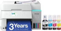 Epson EcoTank ET-3950 Wireless All-in-One Color Supertank Printer with up to 3 Years of Ink, Refillable Tanks, Perfect for Home Office, 18 PPM, 2.4" Color Screen, Auto Document Feeder – White