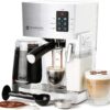 EspressoWorks 19-Bar Espresso, Latte and Cappuccino Maker 10-Piece Set - Brew Cappuccino and Latte with One Button - Espresso Machine with Milk Steamer 1250W - Coffee Gifts (White)