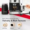 EspressoWorks All-In-One Espresso Machine with Milk Frother 7-Piece Set - Latte Maker Includes Grinder, Frothing Pitcher, Cups, Spoon and Tamper - Coffee Gifts (Stainless Steel)