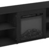 Furinno Classic 60 Inch TV Stand with Fireplace, Americano Furinno Classic 60 Inch TV Stand with Fireplace, Americano