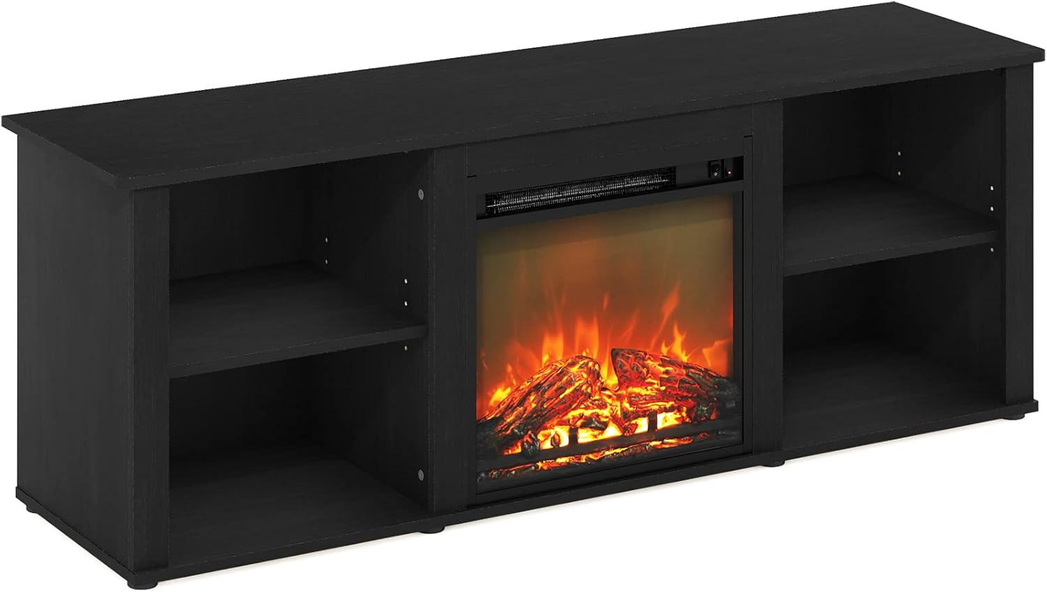 Furinno Classic 60 Inch TV Stand with Fireplace, Americano12 Furinno Classic 60 Inch TV Stand with Fireplace, Americano