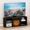 Furinno Classic 60 Inch TV Stand with Fireplace, Americano Furinno Classic 60 Inch TV Stand with Fireplace, Americano