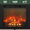 Furinno Classic 60 Inch TV Stand with Fireplace, Americano Furinno Classic 60 Inch TV Stand with Fireplace, Americano