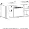 Furinno Jensen Entertainment Center Stand with Fireplace for TV up to 55 Inch, Americano, Corded Electric, Adjustable