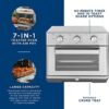 GE G9OAABSSPSS Mechanical Air Fryer Toaster Oven + Accessory Set, Convection Toaster with 7 Cook Modes, Stainless Steel