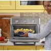 GE G9OAABSSPSS Mechanical Air Fryer Toaster Oven + Accessory Set, Convection Toaster with 7 Cook Modes, Stainless Steel