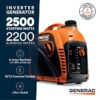 Generac GP (49 State) 2500 -Watt Single Fuel (Gasoline) Inverter Generator