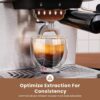 Gevi ECM-8503UL Espresso Machine with Milk Frother, 20 Bar Espresso Maker for Home with Stainless Steel Exterior