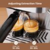 Gevi ECM-8503UL Espresso Machine with Milk Frother, 20 Bar Espresso Maker for Home with Stainless Steel Exterior