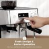 Gevi ECMI0-SS0A1 Espresso Machine with Grinder & Milk Frother, 20 Bar Professional Coffee Maker for Home