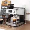 Gevi ECMI0-SS0A1 Espresso Machine with Grinder & Milk Frother, 20 Bar Professional Coffee Maker for Home