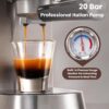 Gevi Espresso Machine 20 Bar, Professional Espresso Maker Latte Machine with Milk Frother, Stainless Steel Expresso Coffee Machines