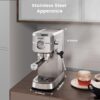 Gevi Espresso Machine 20 Bar, Professional Espresso Maker Latte Machine with Milk Frother, Stainless Steel Expresso Coffee Machines