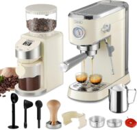 Gevi Espresso Machine 20 Bar with Grinder, Professional Espresso Maker with 35 Precise Grind Settings Burr Coffee Grinders Combos
