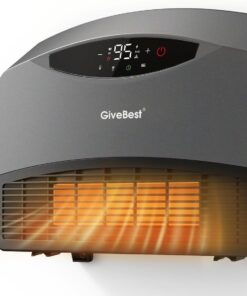 GiveBest Smart Wall Heater with WiFi and Remote Control, 1500W, Floor or Wall Mounted, 3 Heating Modes, Electric Heater with Thermostat for Living Room, Garage, Grey