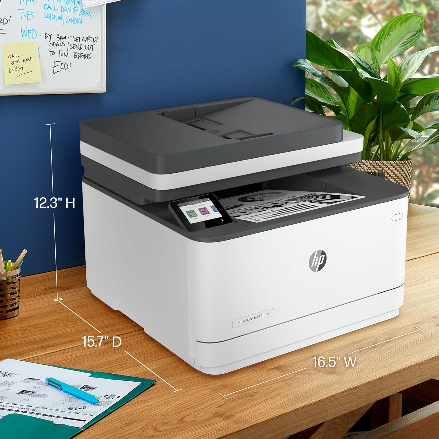 HP LaserJet Pro MFP 3101fdw Wireless Black & White All-in-One Laser Printer, Scanner, Copier, Fax, Best-for-Office (3G628F)6 HP LaserJet Pro MFP 3101fdw Wireless Black & White All-in-One Laser Printer, Scanner, Copier, Fax, Best-for-Office (3G628F)